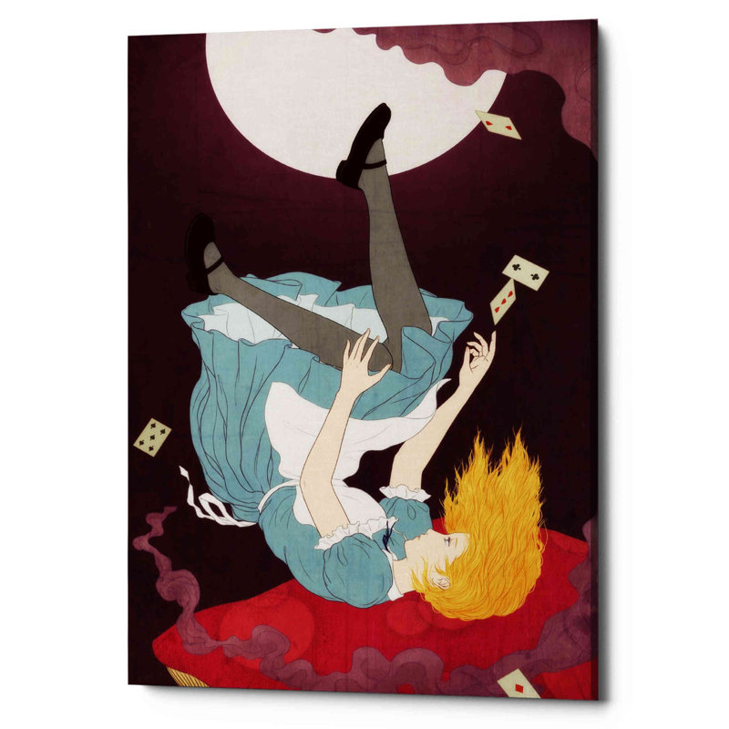 «Alice au pays des merveilles» par Sai Tamiya - impression sur toile tendue, H 40 po x l 26 po x P 1,25 po