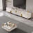 79'' W Modern Beige Rectangular Storage TV Stand with 4 Storage