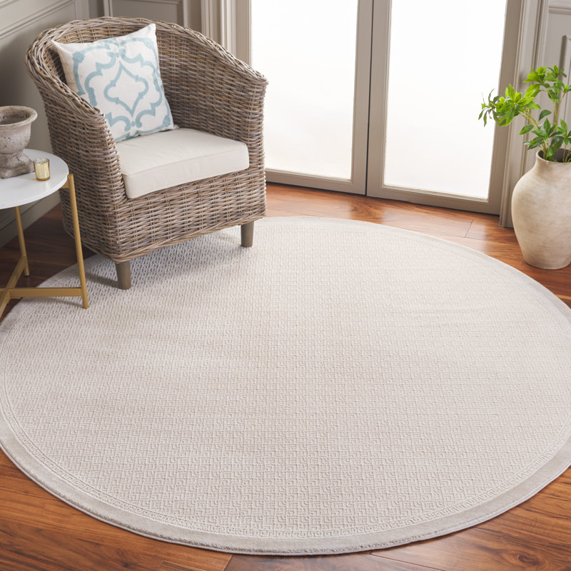 Tyvonne Performance Geometric Rug, Round 6'7"