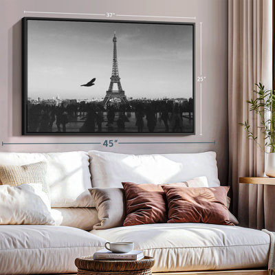 «Overcast Eiffel Tower Wall Art»