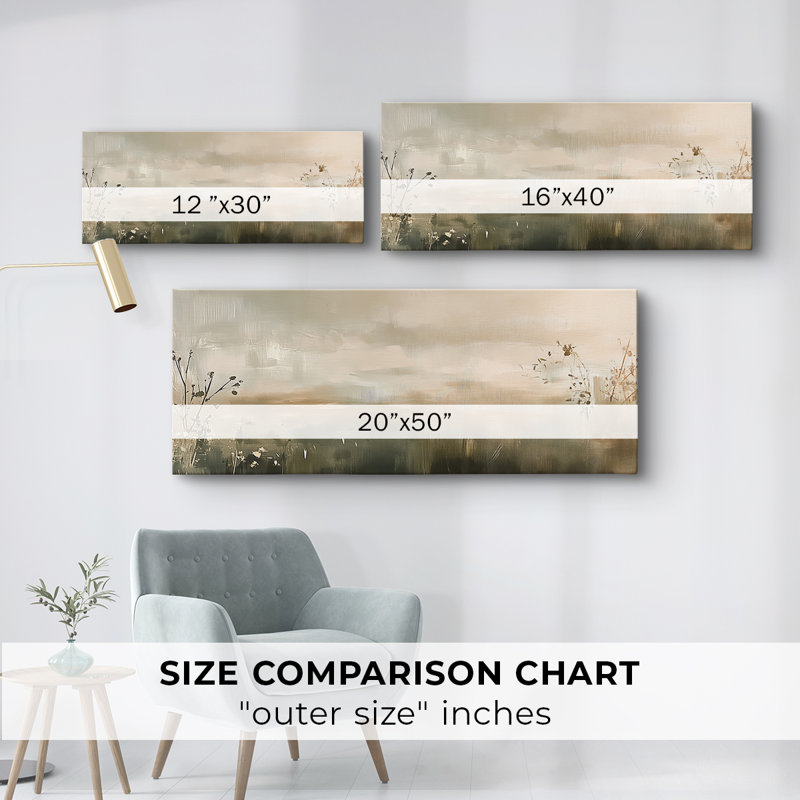 Série abstraite-L XXVI- Toile tendue avec châssis - Prêt à accrocher, H 16 po x l 40 po