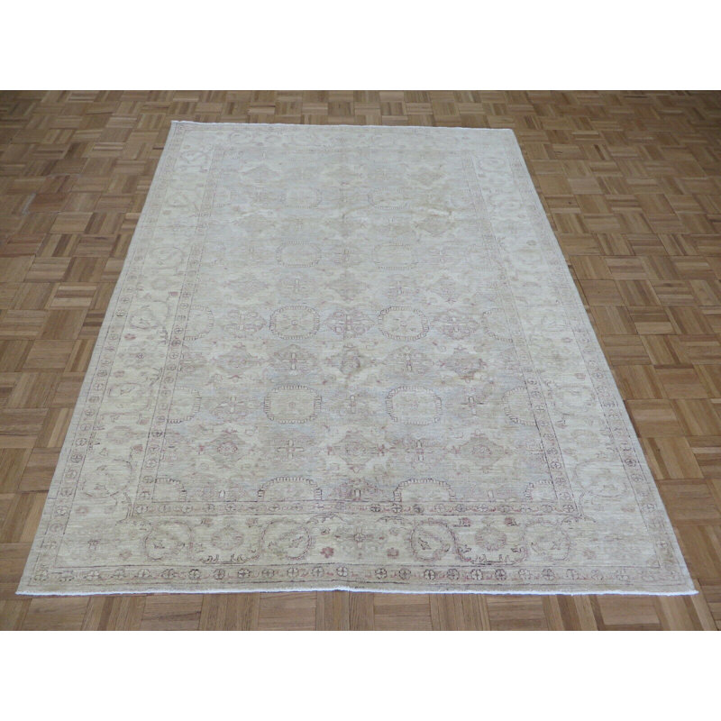 Tapis de zone en laine noué la 6 pi 2 po x 8 pi 1 po one-of-kind Aslihan