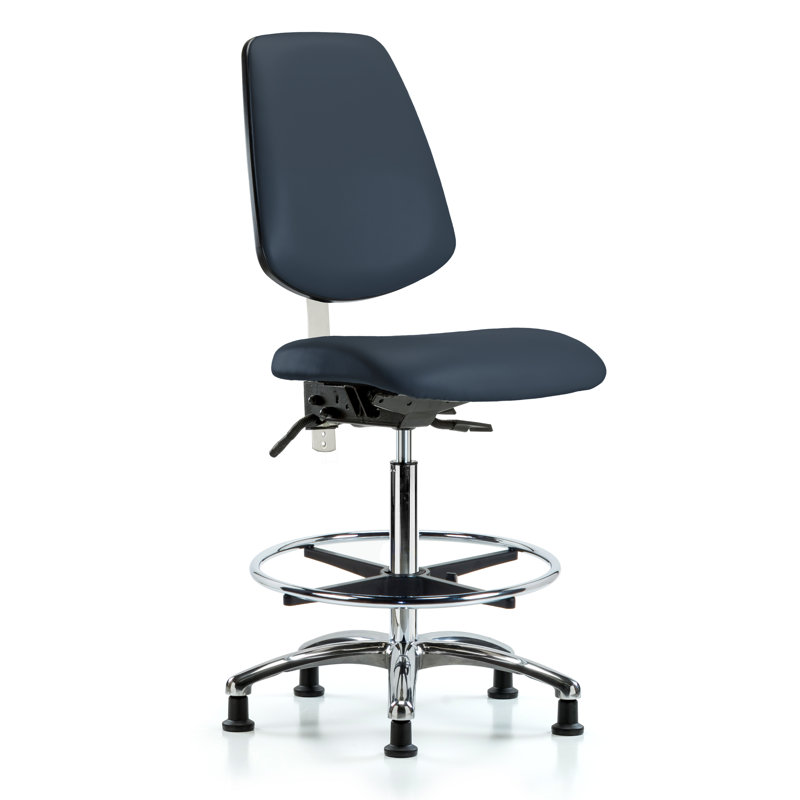 Chaise de dessinateur Shakira, Patins, Bleu impérial, Inclus