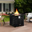 Auto - Ignition Propane Gas 32 Inch Square 50,000 Fire Pit Table With Certification, Tile Top, Closed Body, Good For Garden Events Gas, Waterproof Cover, Easy To Assemble Feature, Great Backyard