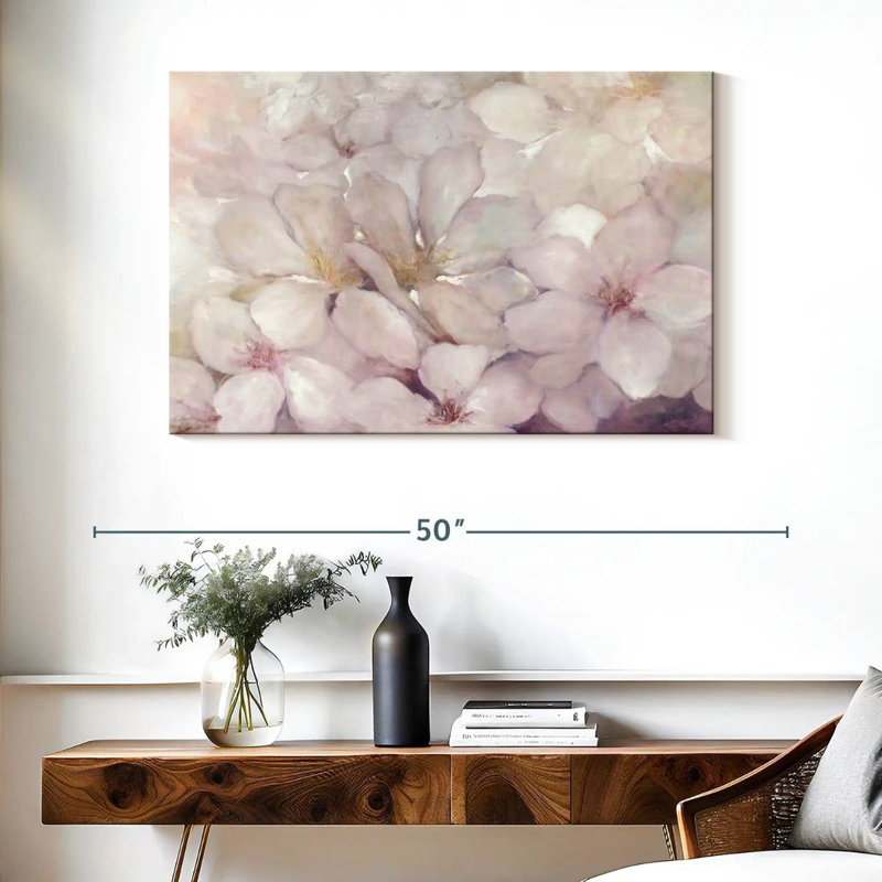 Fleurs de pommier Harnek, H 26 po x l 39 po