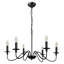 Lustre de style campagnard noir mat à 6 lumières à intensité variable Emilyn-607760210