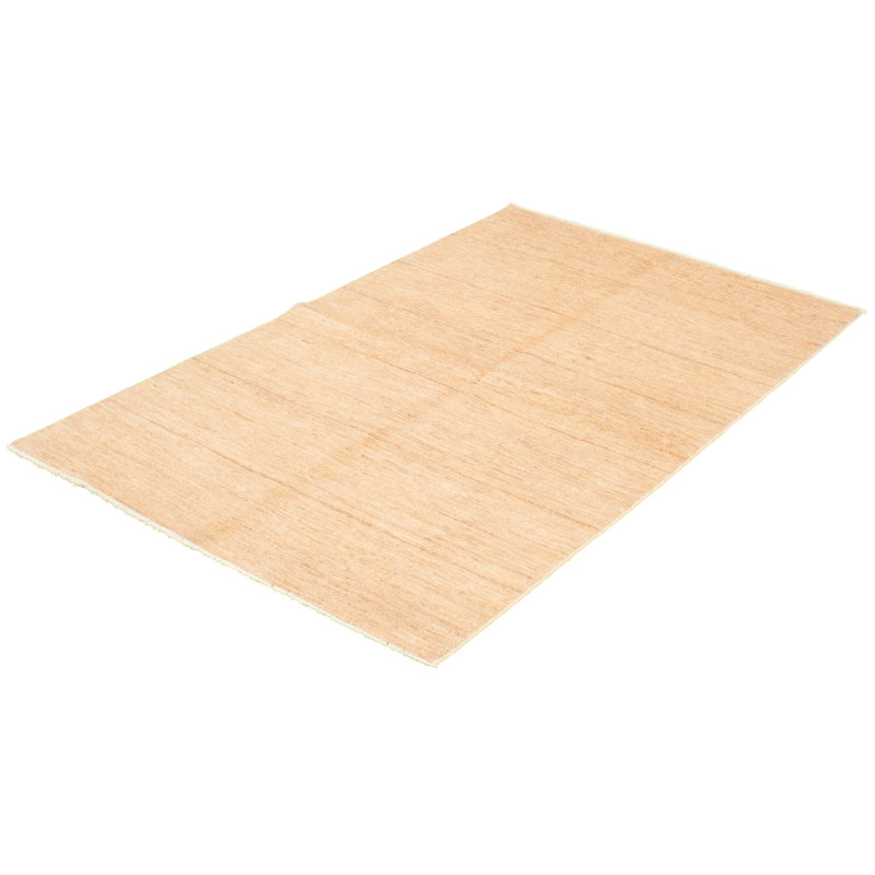 Tapis décoratif en laine Ivoire noué à la main de conception unique 5 pi 4 po X 8 pi 8 po New Age