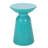Outdoor Iron Side Table Pair In Teal, Powder-Coated, 15"X15"X21.31" & 12"X12"X17.25", With Pedestal Design For Patio And Deck Teal , Modern Style, Garden-496256656