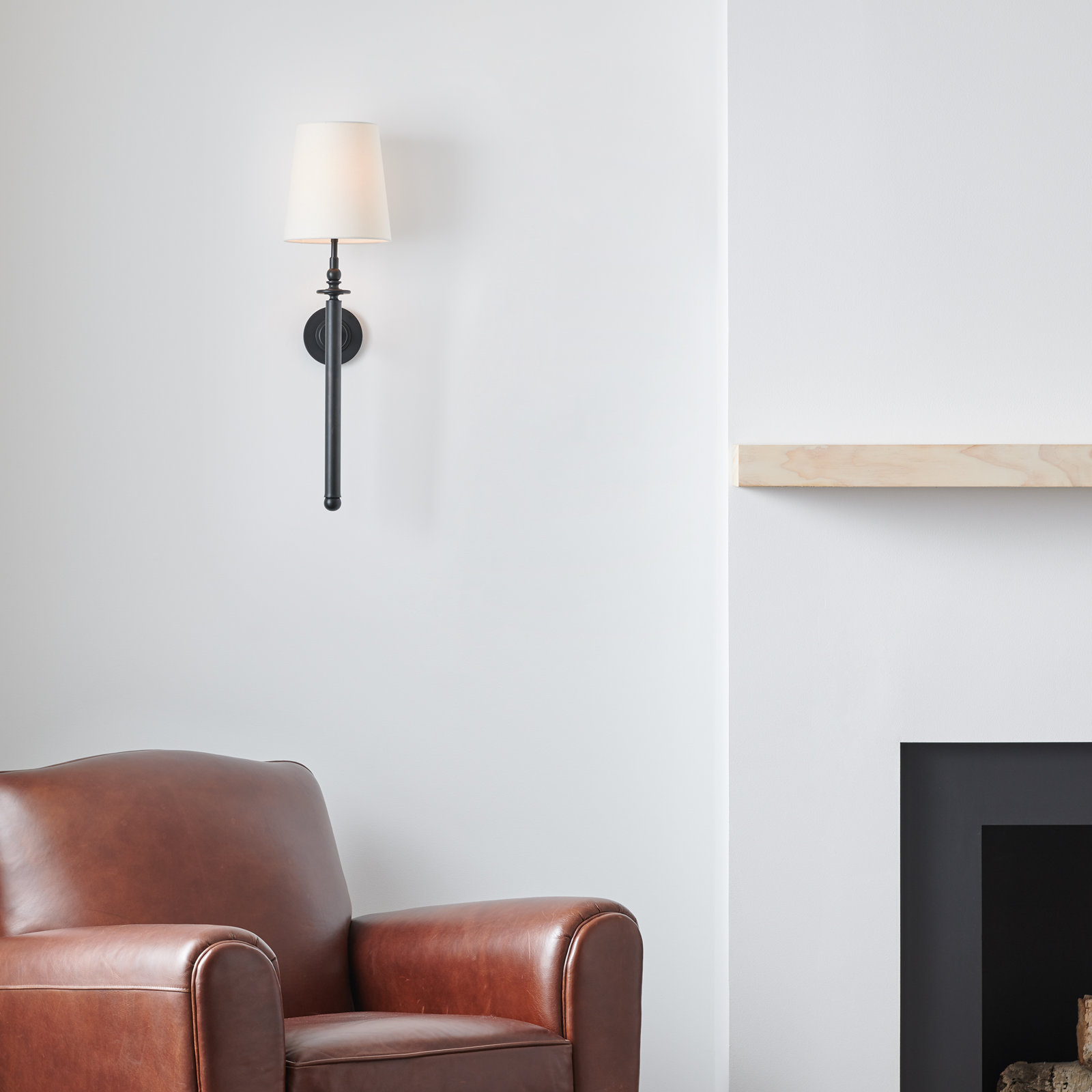 Single Light Steel Dimmable Wallchiere, Aged Iron, 28.25" H x 8" W x 9.625" D