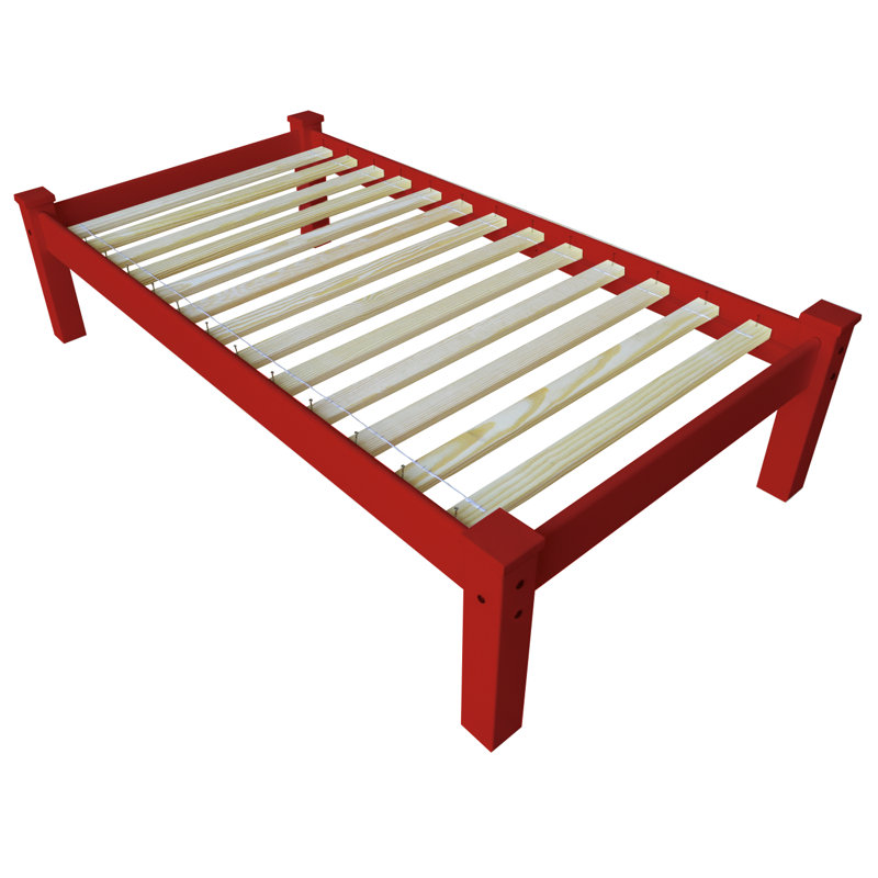 Structure de lit en bois massif Versaloft Harmony Amish Crafted, Lit double, Peinture rouge tracteur