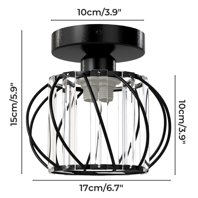 Semi Flush Mount, Black