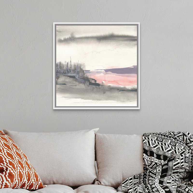 Blush Valley I - impression, Cadre flottant blanc, H 32 po x l 32 po x P 1,75 po