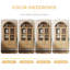 71" Tall Arched Cabinet With Wine Rack, Kitchen Pantry Storage Cabinets With 2 Fluted Drawers And Glass Doors, Modern Display Bookcase