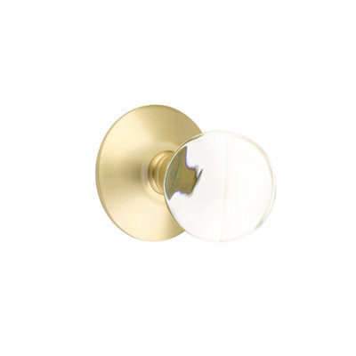 Privacy Bristol Crystal Knob with Modern Rose