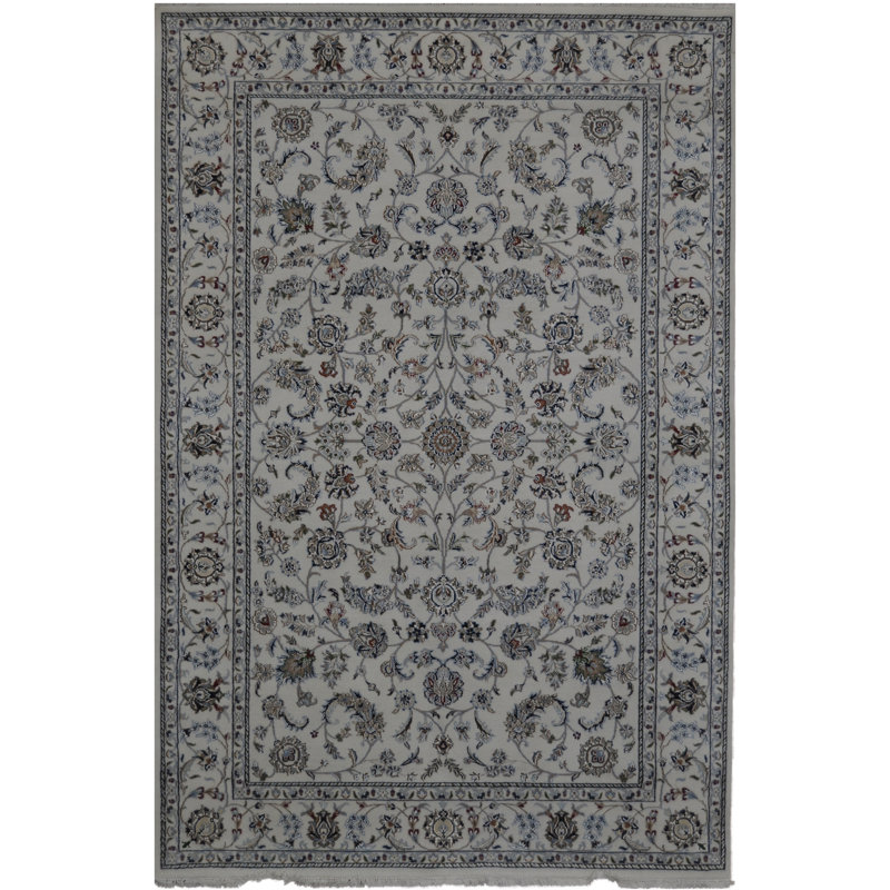 Tapis en laine et soie noué à la main Loriga (6 pi x 8 pi 10 po)