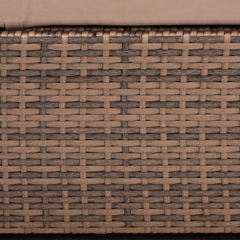 Ensemble de conversation modulaire d’extérieur avec coussins 3 pièces en rotin Tidworth