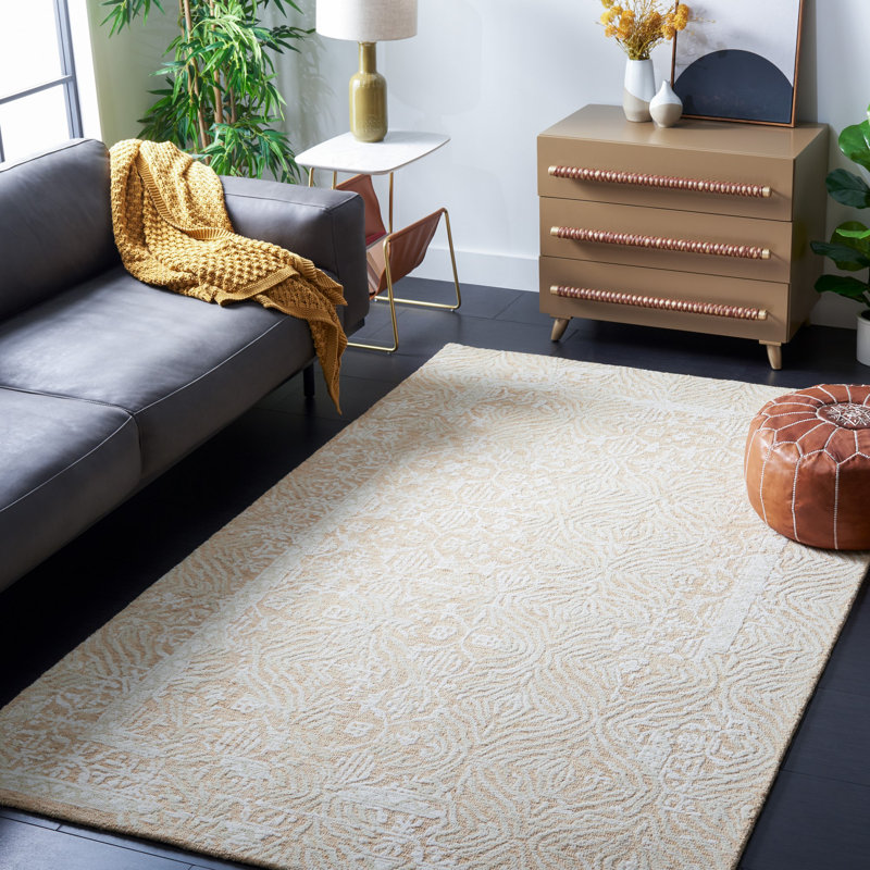 Pezanetti Hand Tufted Wool And Cotton With Latex Oriental Rug, Rectangle 8' x 10'