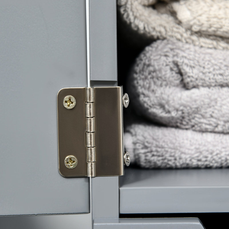 Unité de rangement de 54 po pour salle de bain grise. 2 tablettes et tiroirs. Espace suffisant pour le linge de maison et les serviettes. Autonome. Fabrication solide. Fonction de fixation murale supplémentaire. L 13 po x H 53,75 po. Poids: 22 lb. Assemblage requis