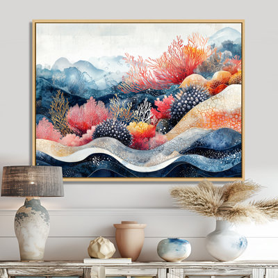 Avionce, oursin coloré dans le paysage de corail II - oursin, art mural