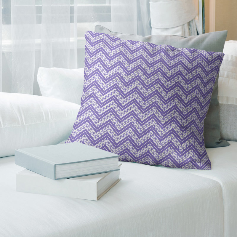 Coussin Rhonda Cheval, Mauve clair, Bourre en polyester, Faux lin