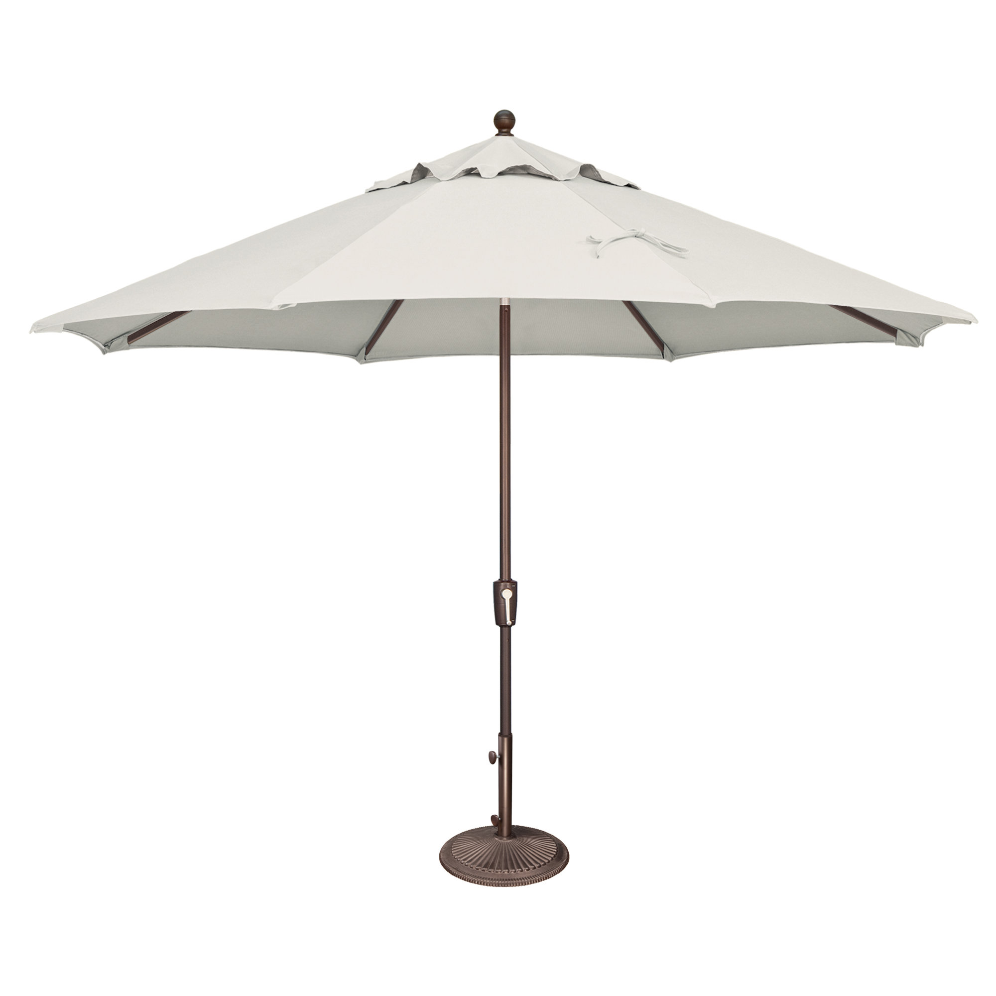132'' Sunbrella® Outdoor Umbrella, Bronze, White Sunbrella®