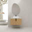 Meuble-lavabo de 30 po avec lavabo d'art en céramique, dalle de pierre artificielle, apparence de conception avec plateau supérieur et base en contreplaqué