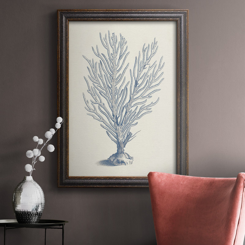 Antique Coral Collection II - reproduction d'art sur toile encadrée, H 20 po x l 16 po x P 2,5 po