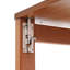 Bureau pliant en bambou avec bibliothèque 110,23 lb capacité d'écriture Bureau d'écriture pliable peu encombrant pour bureau à domicile Dortoir brun foncé