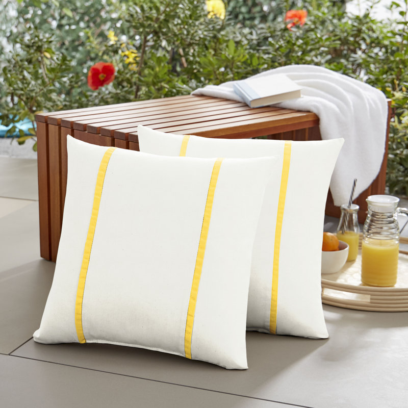 Housse et insert de coussin carré intérieur / extérieur Keane, 22 po x 22 po
