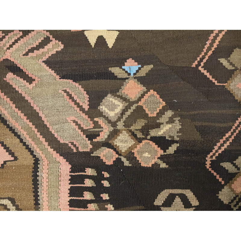Tapis oriental géométrique brun Kutcher