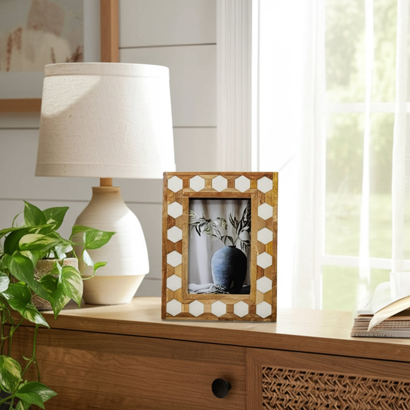 Sagebrook Home Bryher Decorative Photo Frame, 4" x 6"