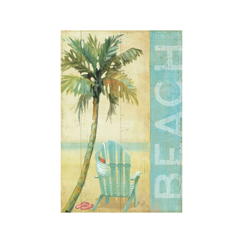 'Ocean Beach I' by Daphne Brissonnet Graphic Art Print on Wrapped Canvas, Wrapped Canvas, 20.32 cm H x 30.48 cm W