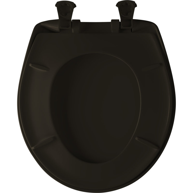 Siège de toilette rond en plastique, Espresso brun