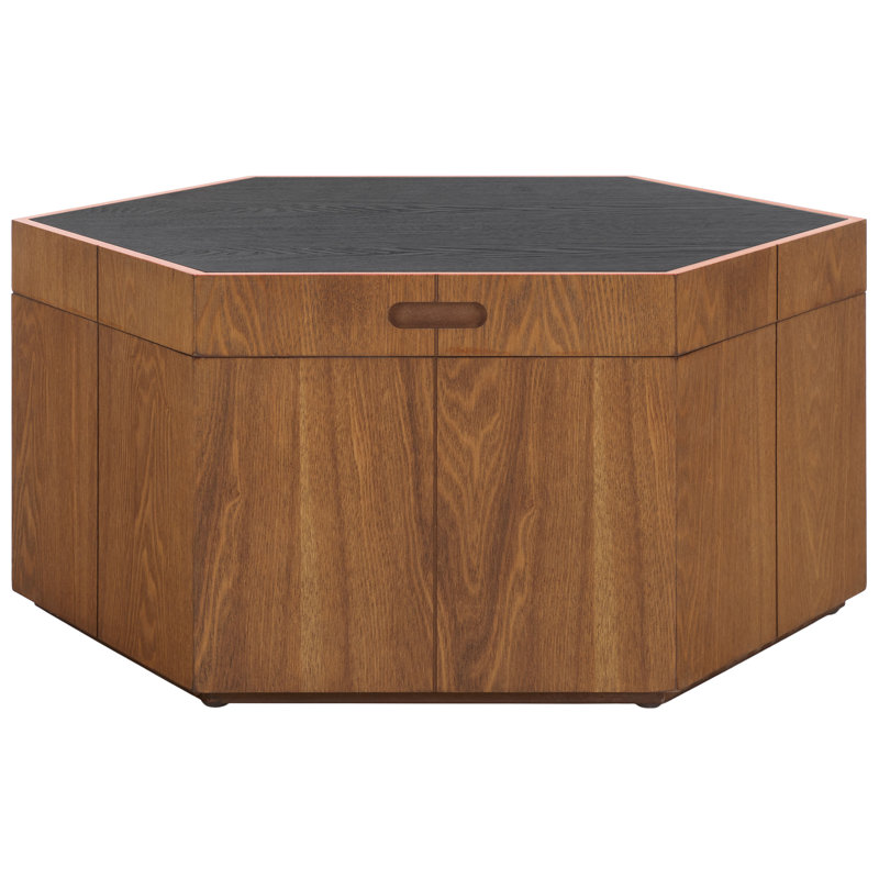 Flodie Single Coffee Table, Walnut/Black