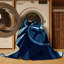 Tapis géométrique moderne et contemporain lavable à la machine bleu bouclier Shield Maiden-873668456