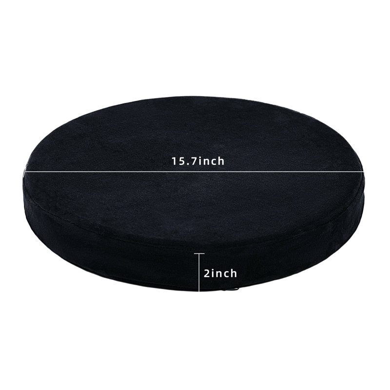 Indoor 2'' Dining Chair Chair Pad, Black