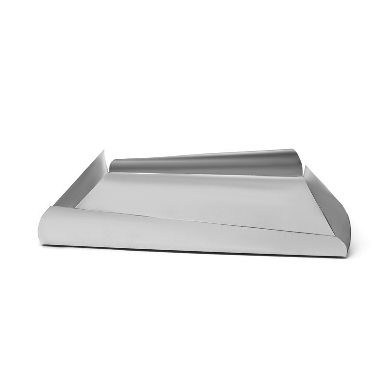 Plateau oblong Mercer41, H 1 po x l 16,5 po x P 11,5 po, Argent