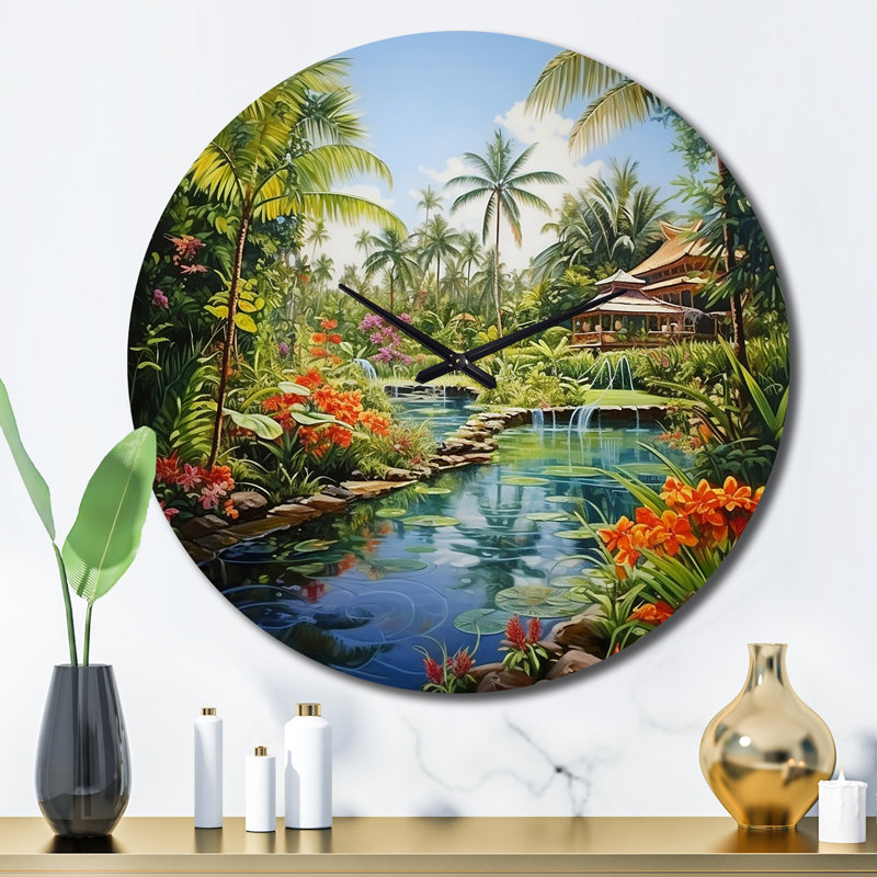 Cleburne - Asian Wall Clock, Large