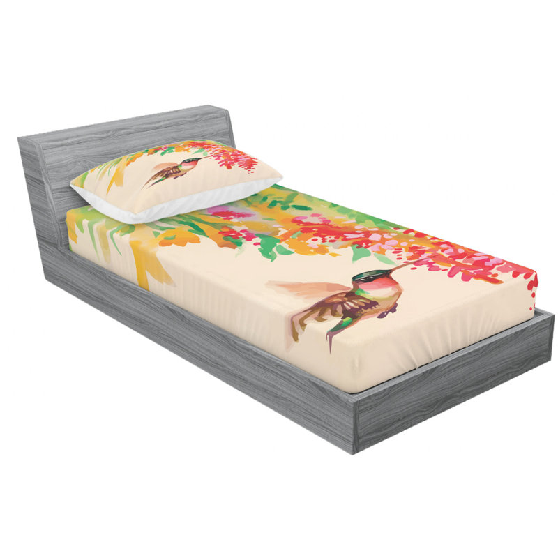 Microfiber Sheet Set, Twin Sheet Set with Fitted Sheet