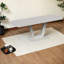 Table de salle à manger extensible moderne avec panneau de fibres à densité moyenne antique et pieds en forme de U pour la maison et le bureau