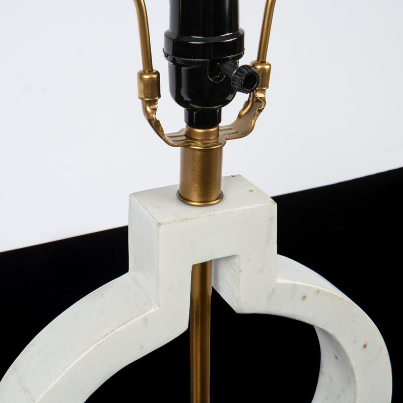 Traditional Open Circle Marble Table Lamp