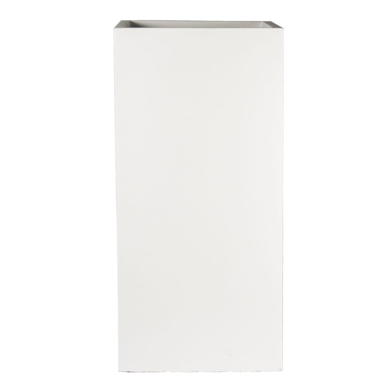 Square Plant Pot, 80.5cm H x 40.5cm W x 40.5cm D, White