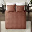 Courtepointe réversible en argile rouge très grand / très grand pour très grand lit - literie été et chaleur, courtepointe, bourre en coton prélavé, 2 taies décoratives incluses, lavable à la machine en mélange d'hiver, assorti-124477314-124477315