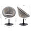 Fauteuil d'appoint pivotant en velours Pilcher-2065442073