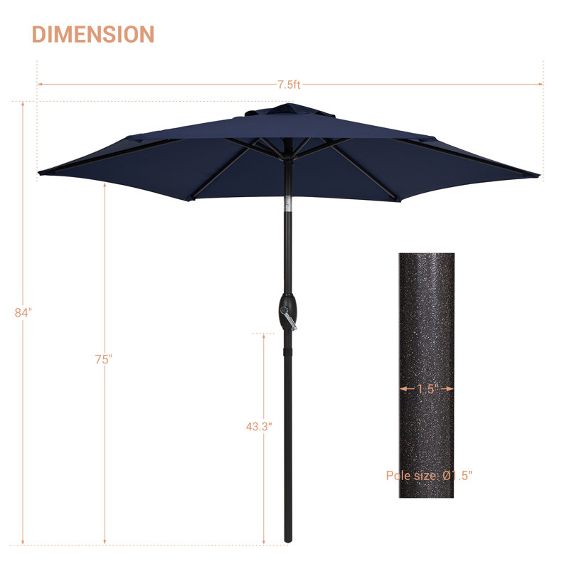 Parasol 90 po Doreon, Bleu marine