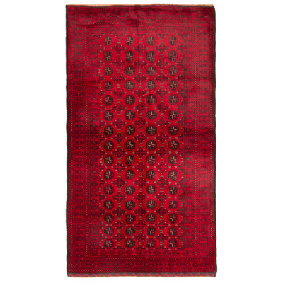 Tapis rouge Teimani 3 pi 8 po x 6 pi 9 po