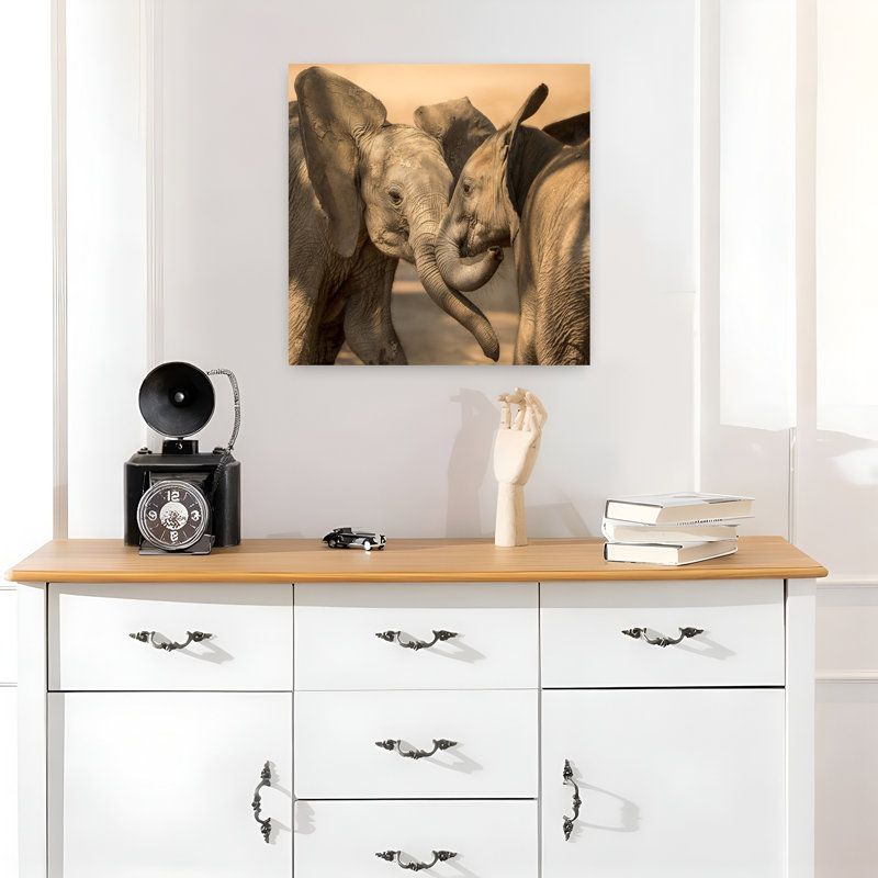 Art mural abstrait contemporain Playtime, H 18 po x l 18 po