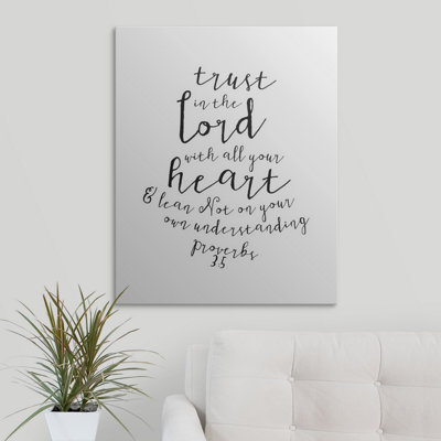 " Proverbs 3:5 - Scripture Art "
