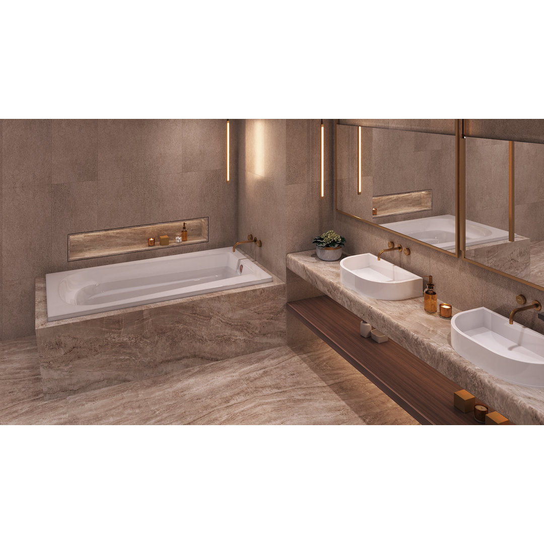 Fairfield 66" x 34" Drop In Air Acrylic Bathtub Malibu Home 