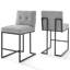 Tabouret de comptoir rembourré en acier inoxydable Privy-2128486962-2129647286